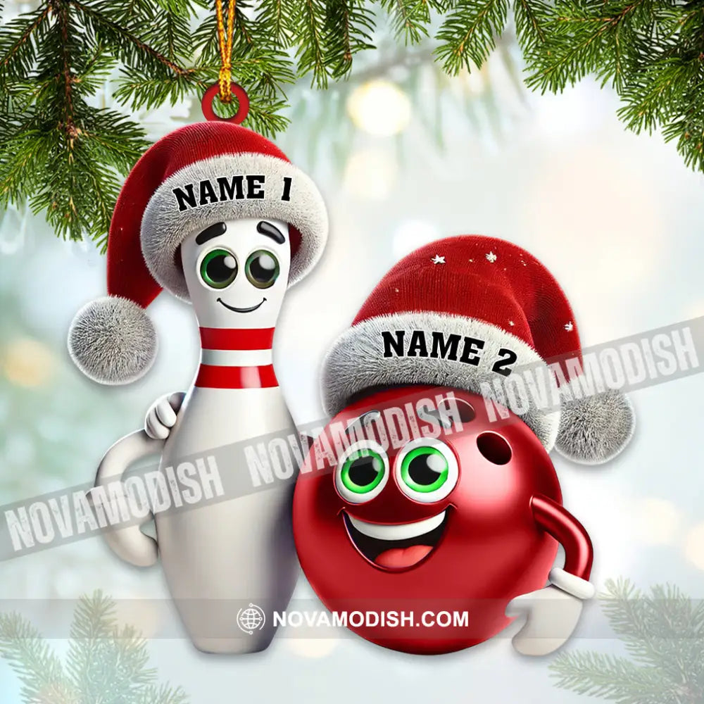 Custom Name Bowling Ornament Christmas Gift Decoration