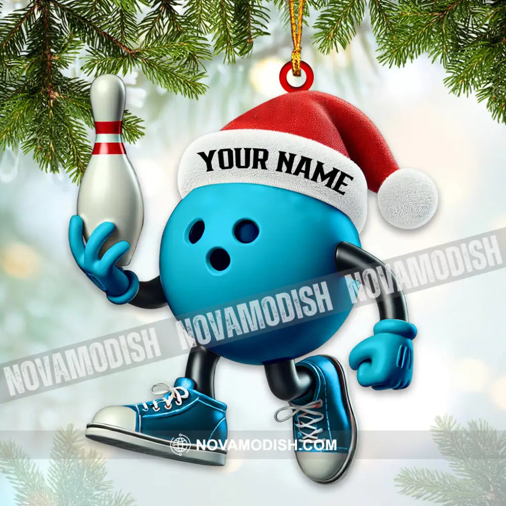 Custom Name Bowling Ornament Christmas Gift For Lover