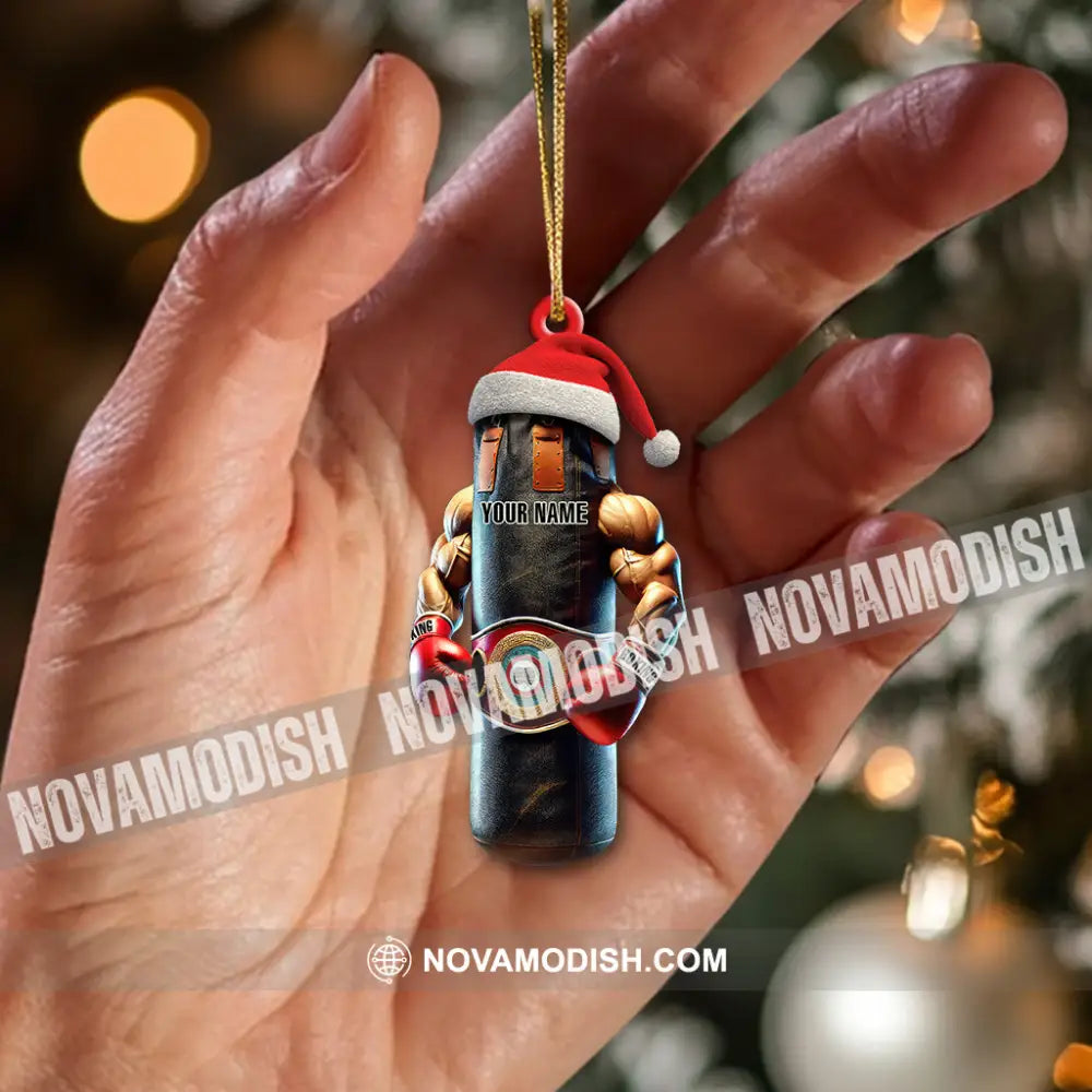 Custom Name Boxing Ornament Christmas Gift For Lover