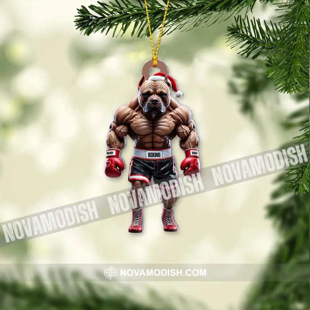 Custom Name Boxing Ornament Christmas Gift For Lover 3.54’’ / 1