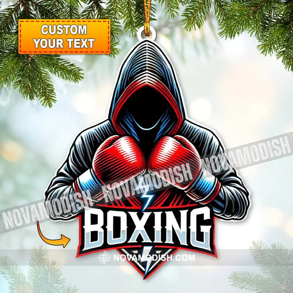 Custom Name Boxing Ornament Christmas Gift For Lover 3.54’’ / 1