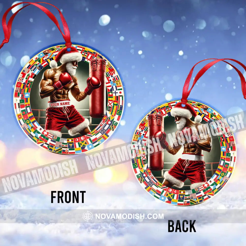 Custom Name Boxing Ornament Christmas Gift For Lover