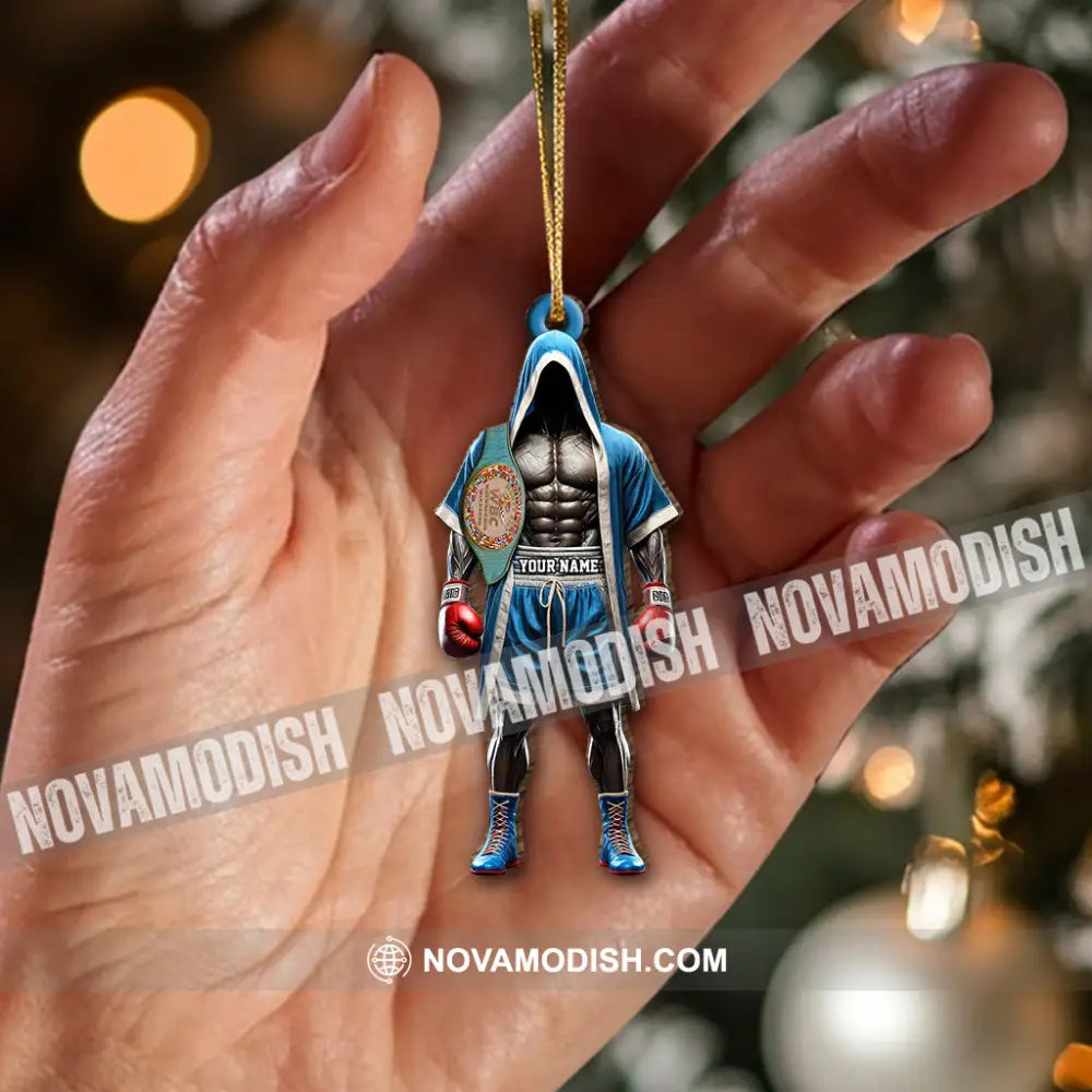 Custom Name Boxing Ornament Christmas Gift For Lover