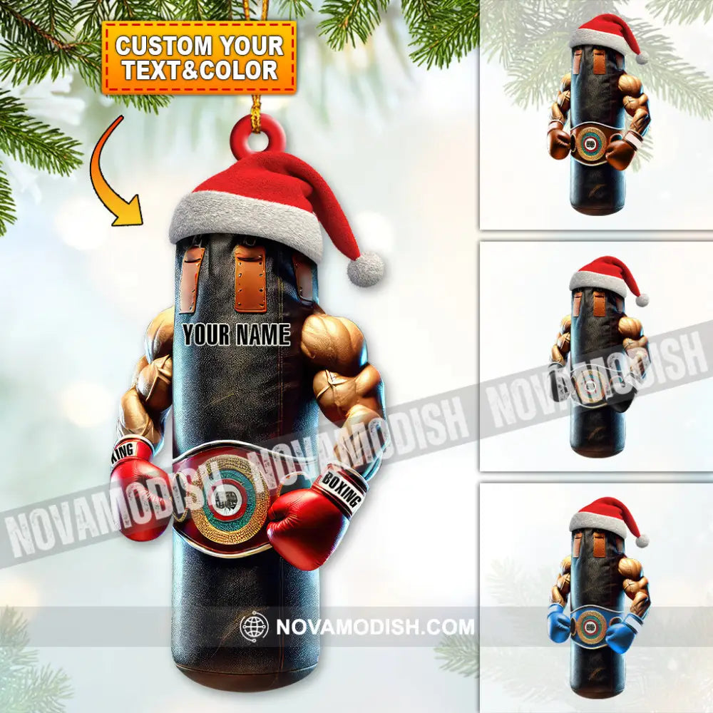 Custom Name Boxing Ornament Christmas Gift For Lover