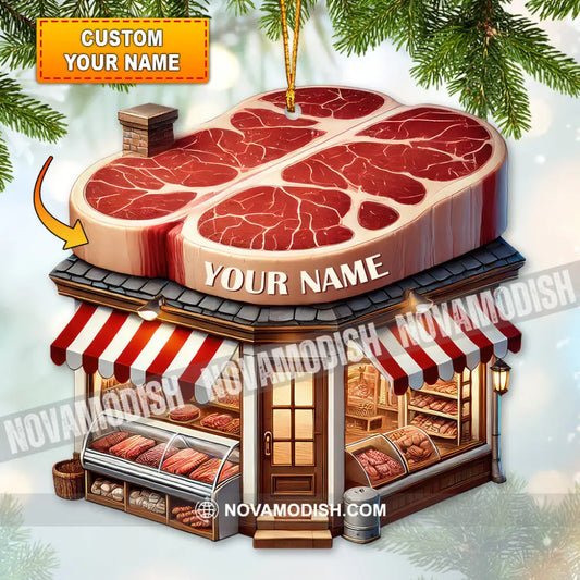 Custom Name Butcher Ornament Christmas Gift