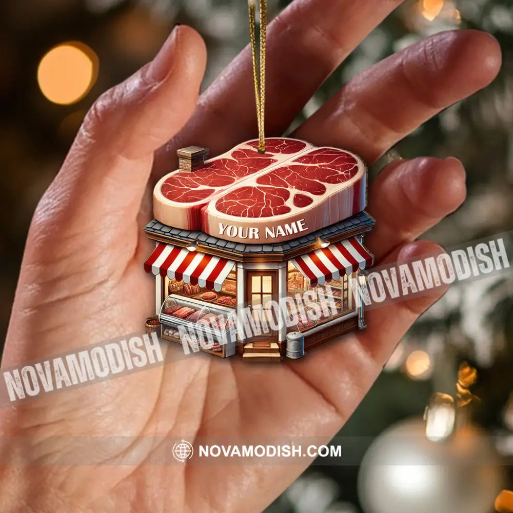 Custom Name Butcher Ornament Christmas Gift