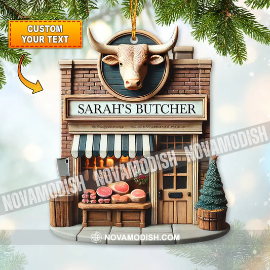 Custom Name Butcher Store Ornament Christmas Decoration