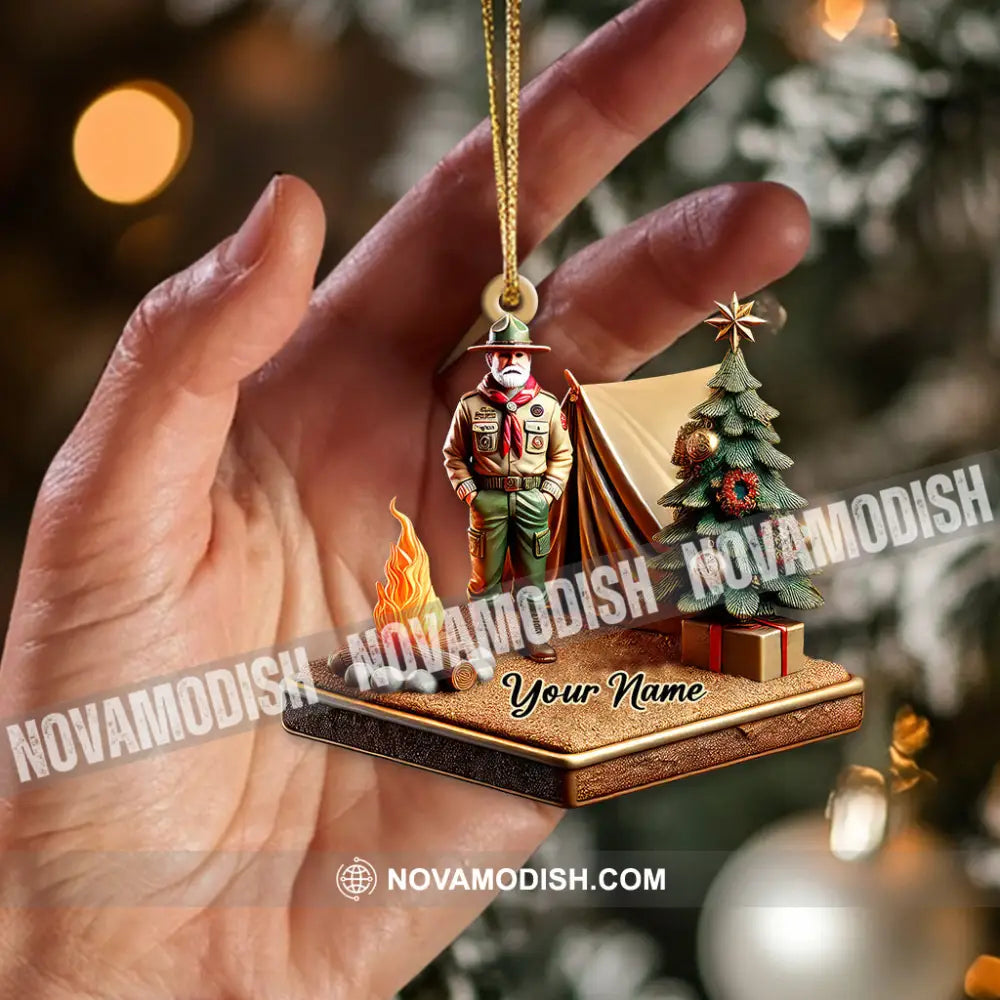 Custom Name Camping Ornament Christmas Decoration