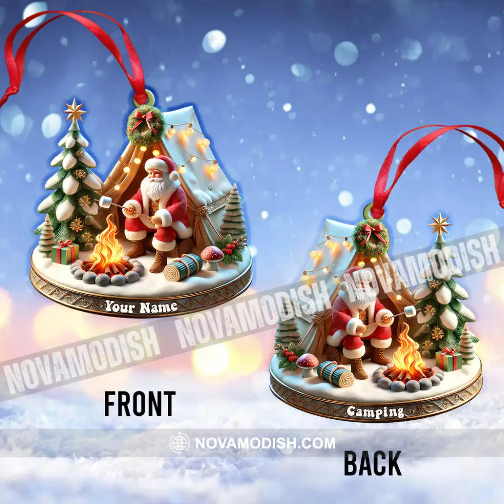 Custom Name Camping Ornament Christmas Decoration