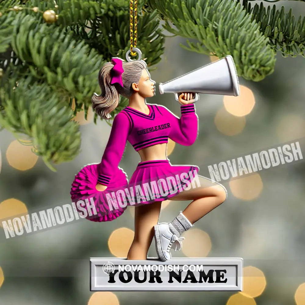 Custom Name Cheerleader Ornament Christmas Gift 3.54’’ / 1