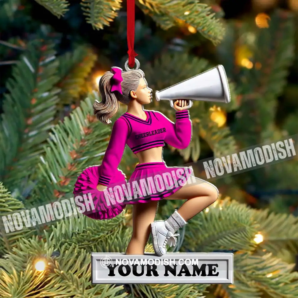 Custom Name Cheerleader Ornament Christmas Gift