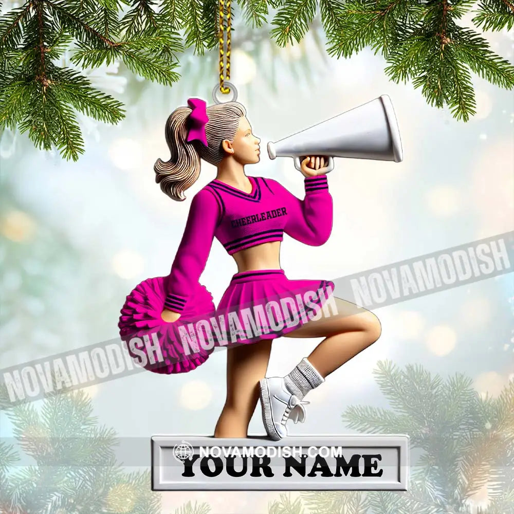 Custom Name Cheerleader Ornament Christmas Gift