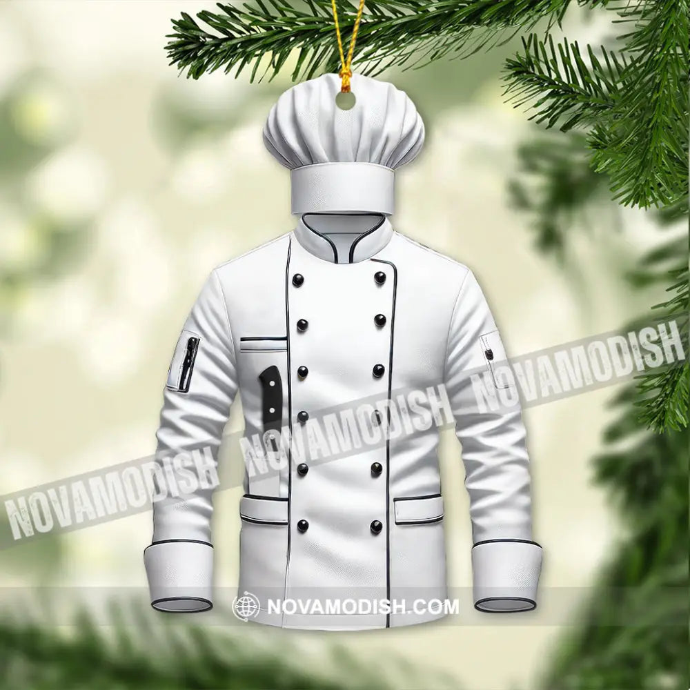 Custom Name Chef Ornament Christmas Gift For Cooking Lover 3.54’’ / 1