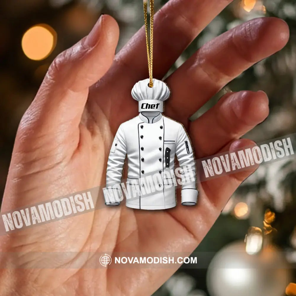 Custom Name Chef Ornament Christmas Gift For Cooking Lover