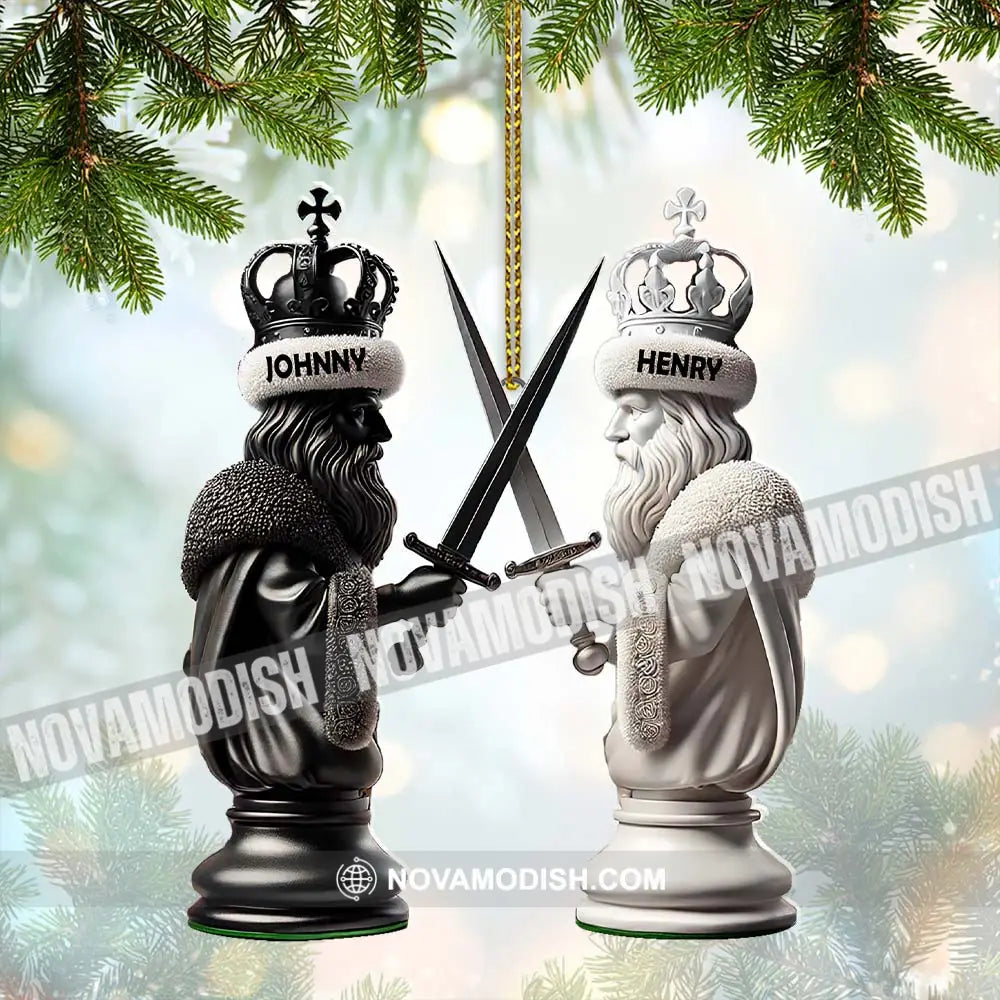 Custom Name Chess Ornament Lover Christmas Gift 3.54’’ / 1