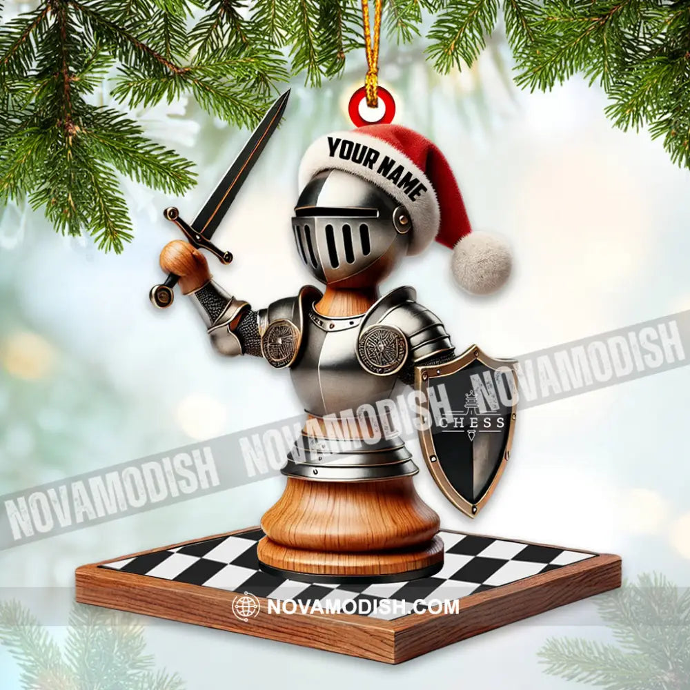 Custom Name Chess Ornament Lover Christmas Gift 3.54’’ / 1