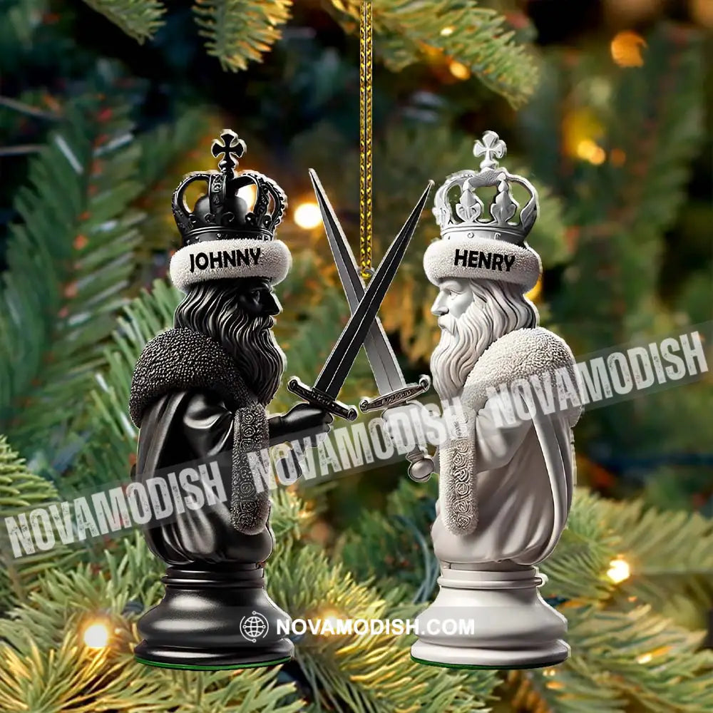 Custom Name Chess Ornament Lover Christmas Gift