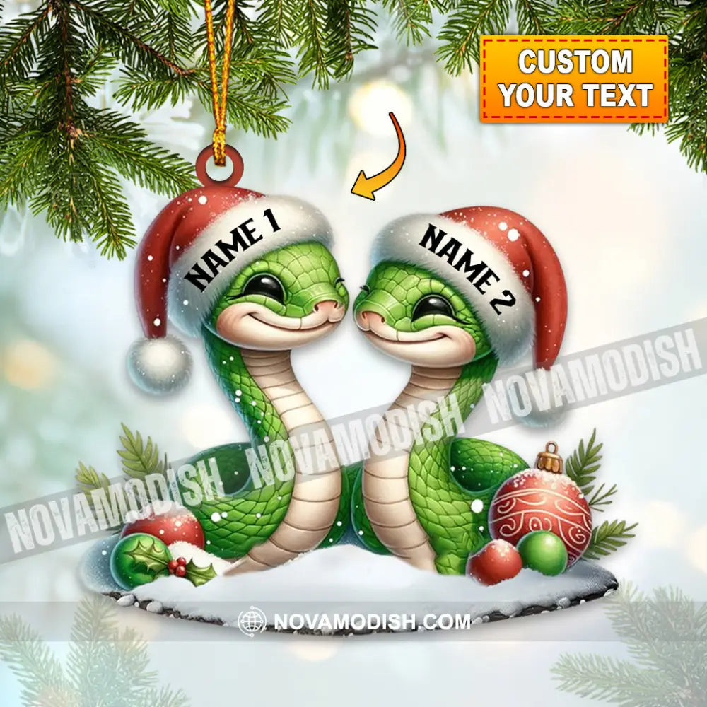 Custom Name Christmas Couple Ornament Lover Gift