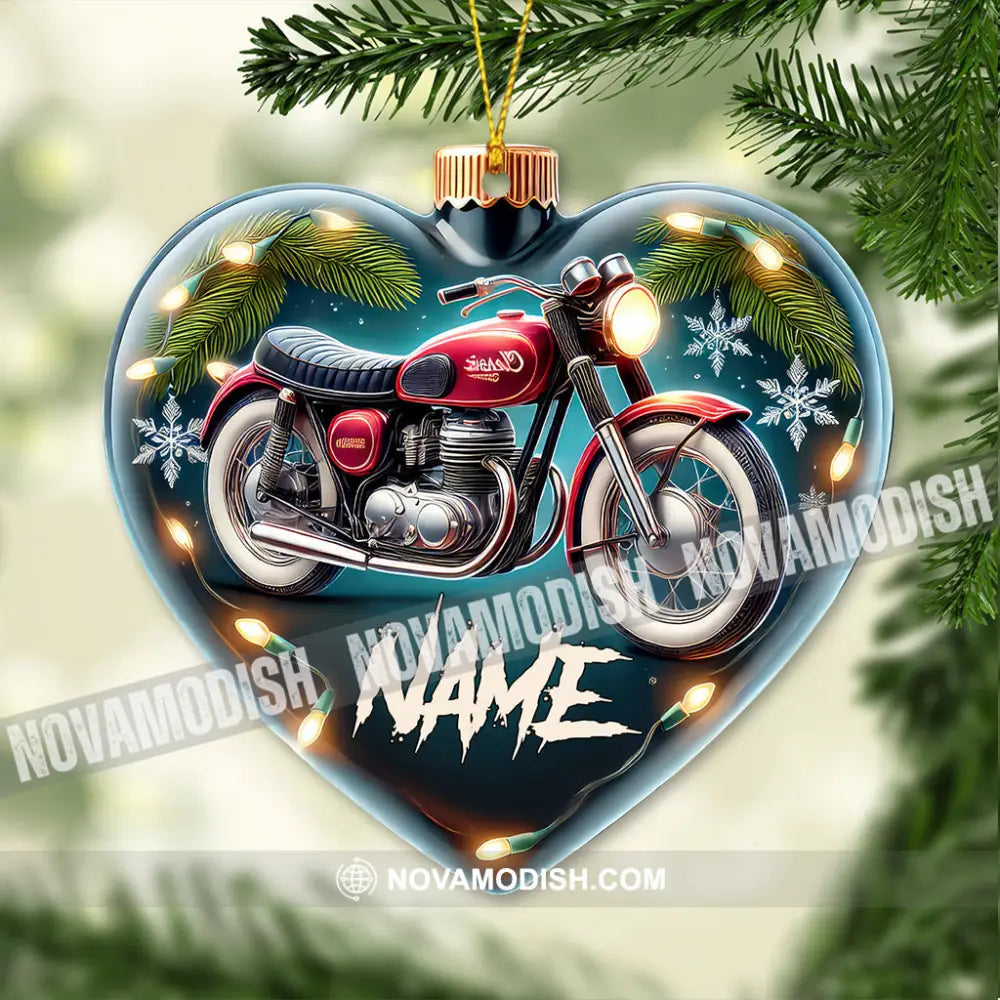 Custom Name Classic Bike Ornament Christmas Gift For Lover 3.54’’ / 1