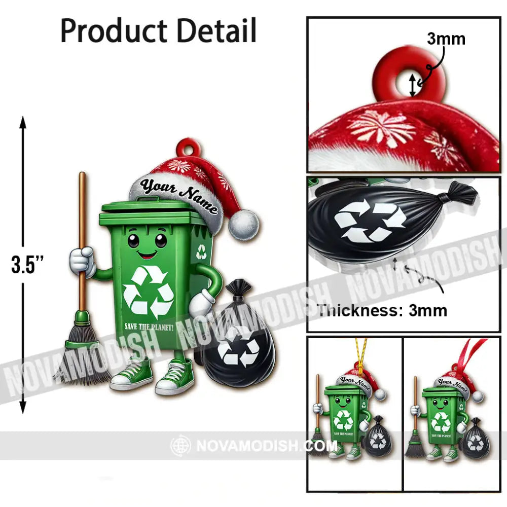 Custom Name Cleaner Ornament Save The Planet