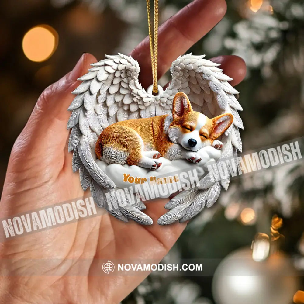 Custom Name Corgi Ornament Lover Christmas Gift