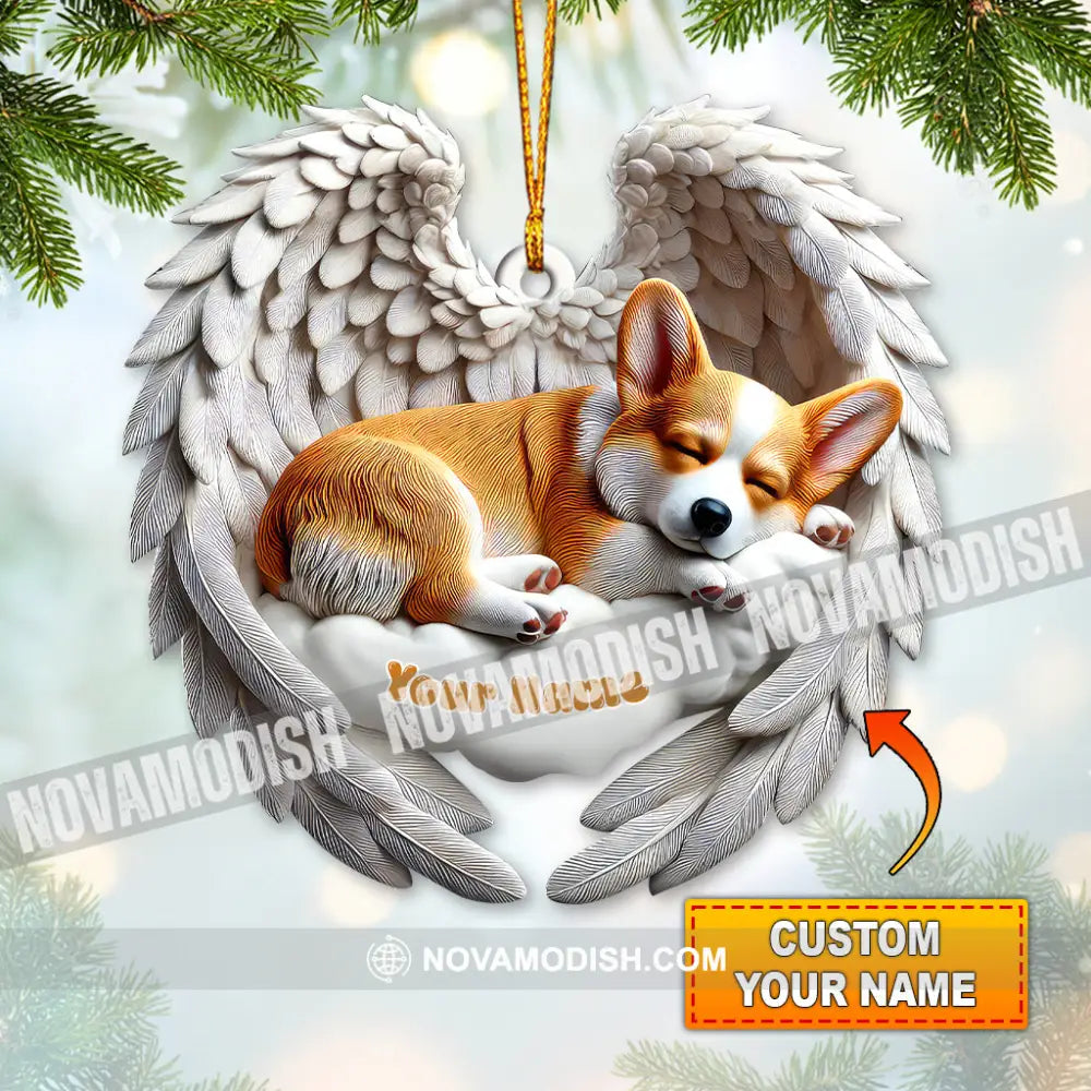 Custom Name Corgi Ornament Lover Christmas Gift