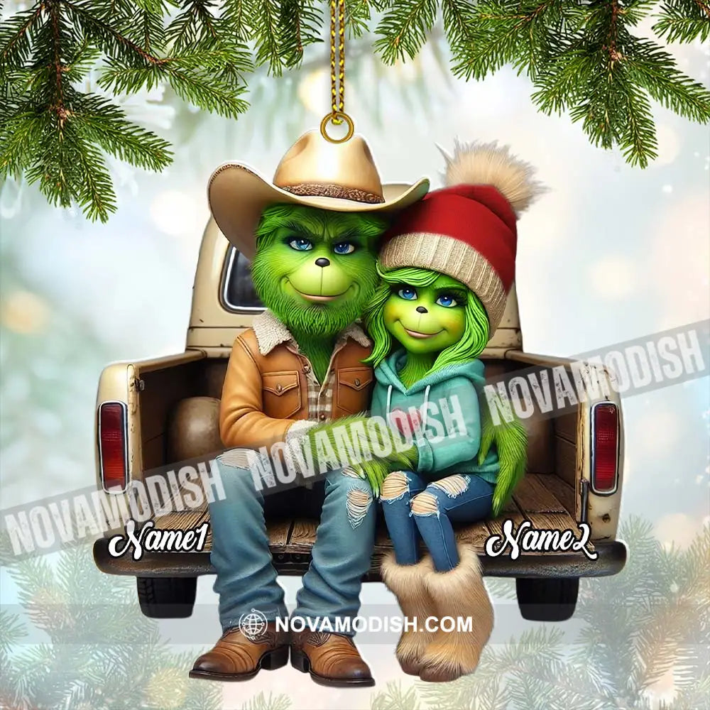 Custom Name Couple Christmas Ornament Lover Gift 3.54’’ / 1