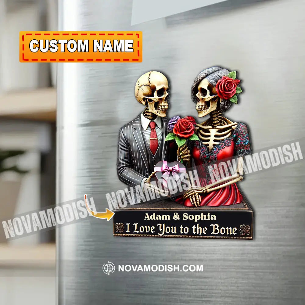 Custom Name Couple Fridge Magnet Gift For Lover