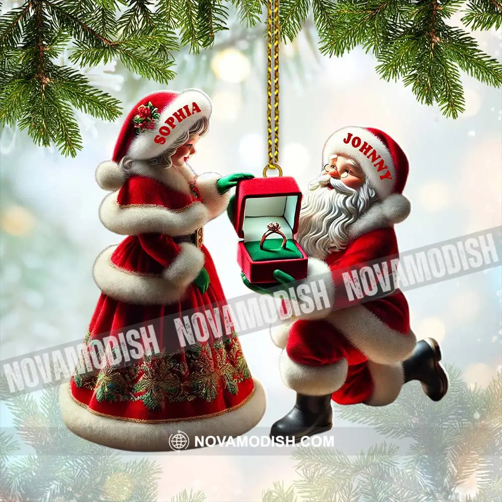 Custom Name Couple Ornament Christmas Gift 3.54’’ / 1