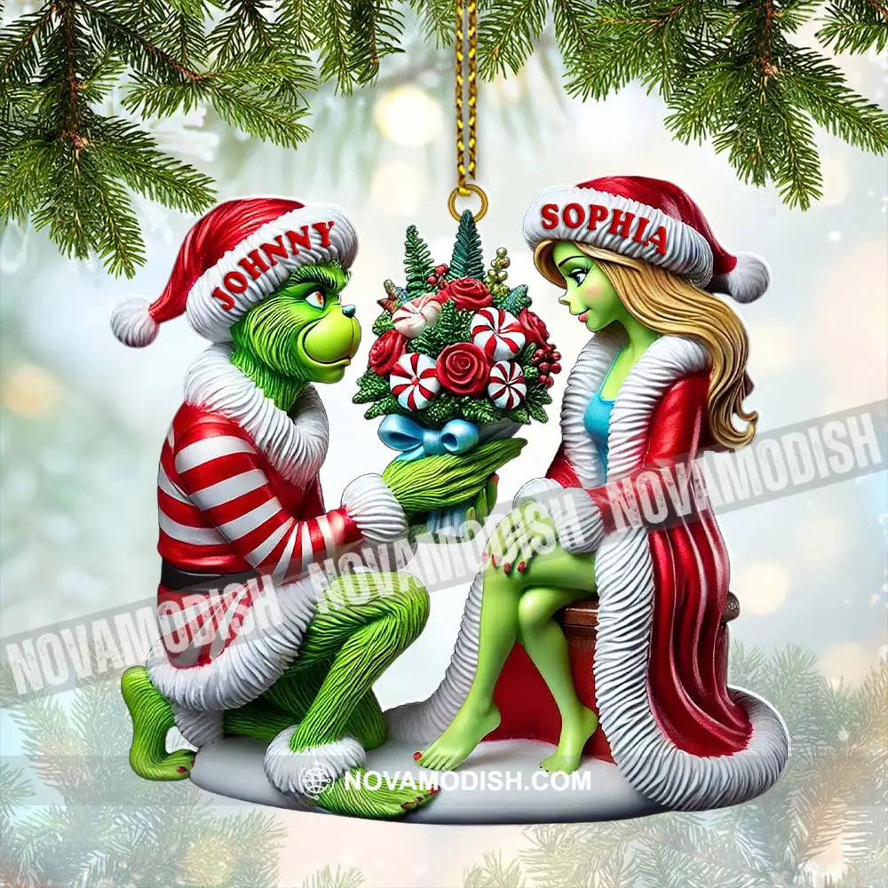 Custom Name Couple Ornament Christmas Gift 3.54’’ / 1