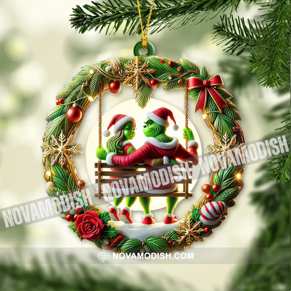 Custom Name Couple Ornament Together Since Lover Christmas Gift 3.54’’ / 1