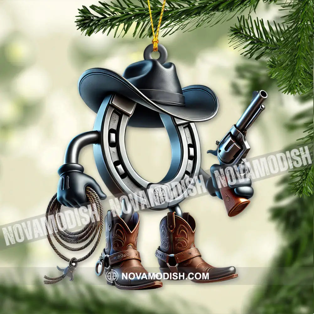 Custom Name Cowboy Ornament Christmas Gift 3.54’’ / 1