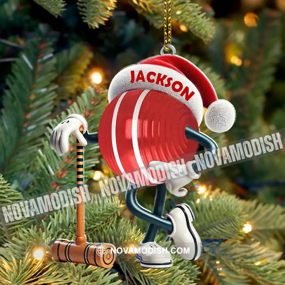 Custom Name Croquet Ornament Christmas Gift