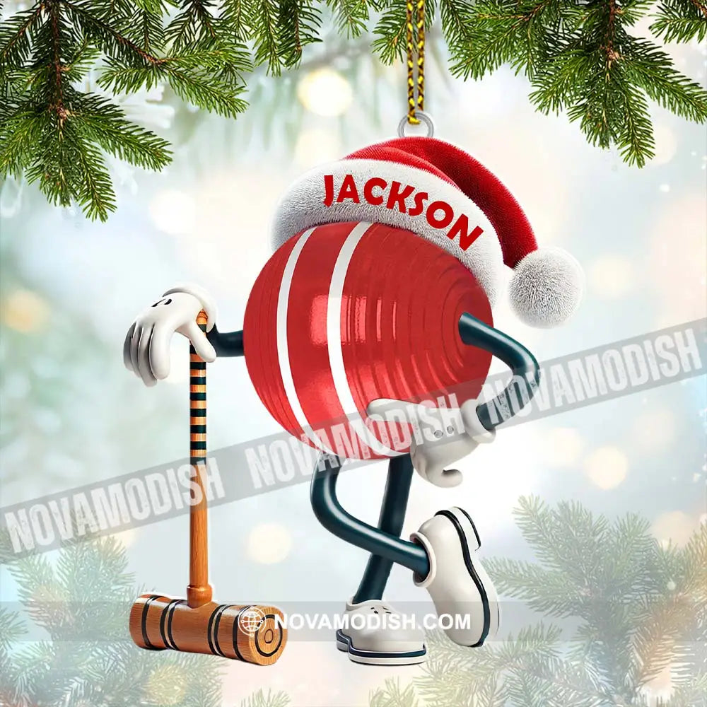 Custom Name Croquet Ornament Christmas Gift 3.54’’ / 1