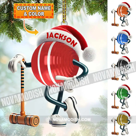 Custom Name Croquet Ornament Christmas Gift