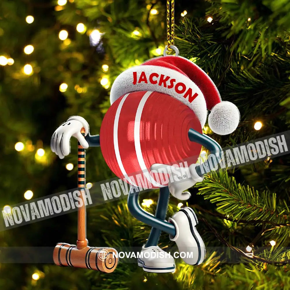 Custom Name Croquet Ornament Christmas Gift