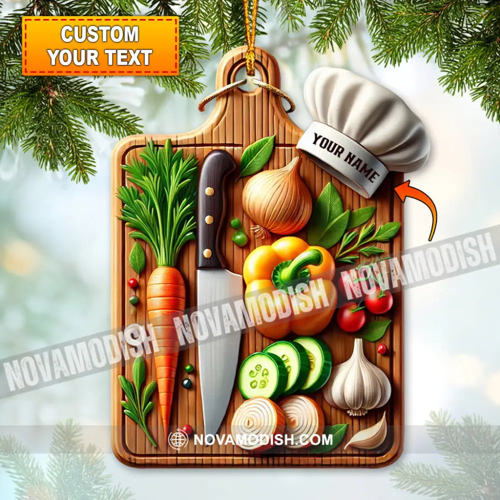 Custom Name Cutting Board Ornament