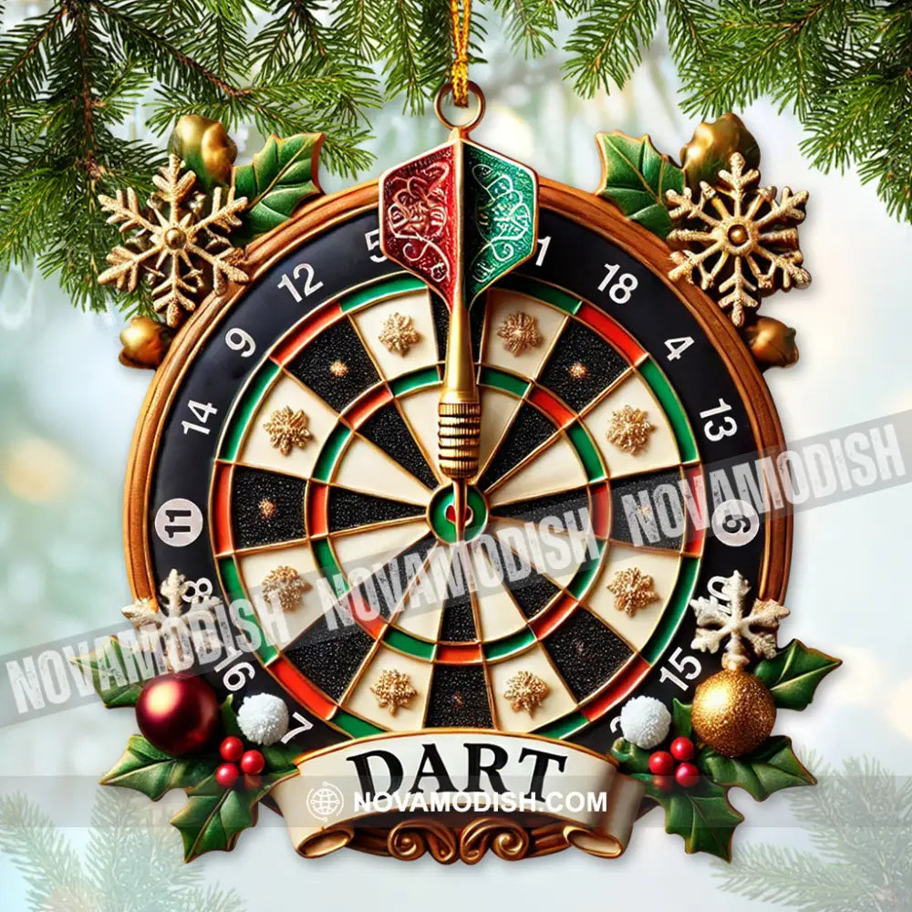 Custom Name Dart Ornament Christmas Gift For Player 3.54’’ / 1