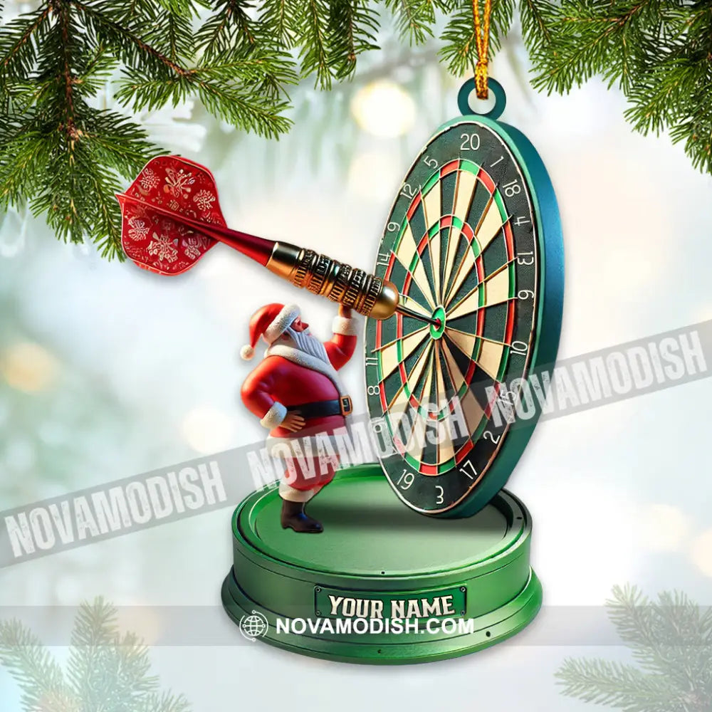 Custom Name Archery Santa Ornament Christmas Gift 3.54’’ / 1