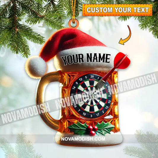 Custom Name Dart Santa Ornament Christmas Gift