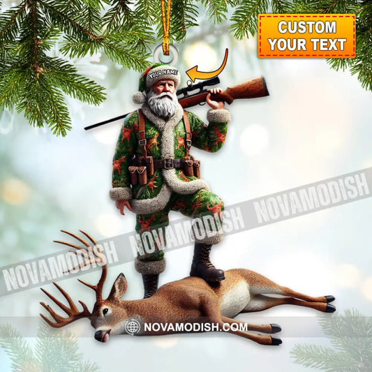 Custom Name Deer Hunting Ornament Hunter Christmas Gift