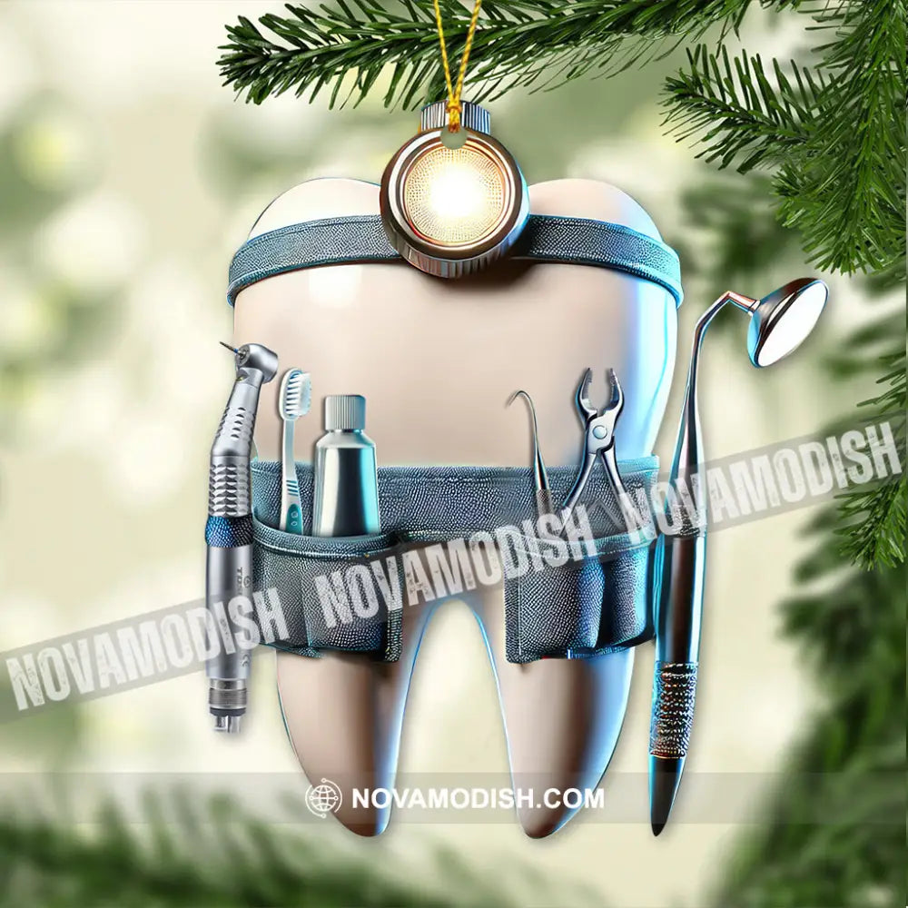 Custom Name Dentist Ornament Christmas Gift 3.54’’ / 1