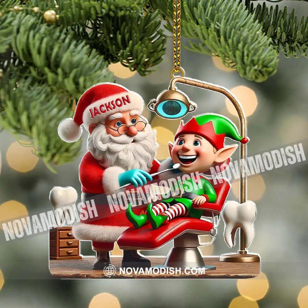 Custom Name Dentist Ornament Christmas Gift 3.54’’ / 1