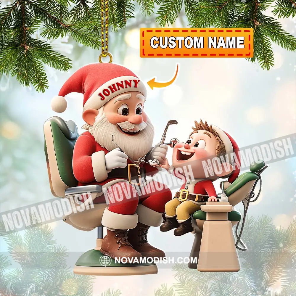 Custom Name Dentist Ornament Christmas Gift For