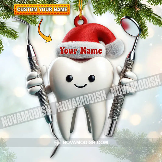 Custom Name Dentist Ornament Christmas Gift For