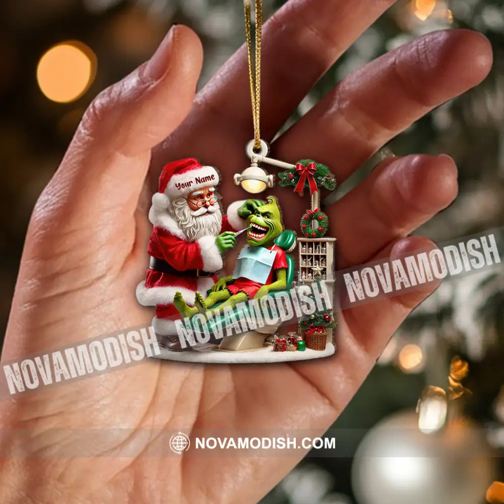 Custom Name Dentist Ornament Christmas Gift For