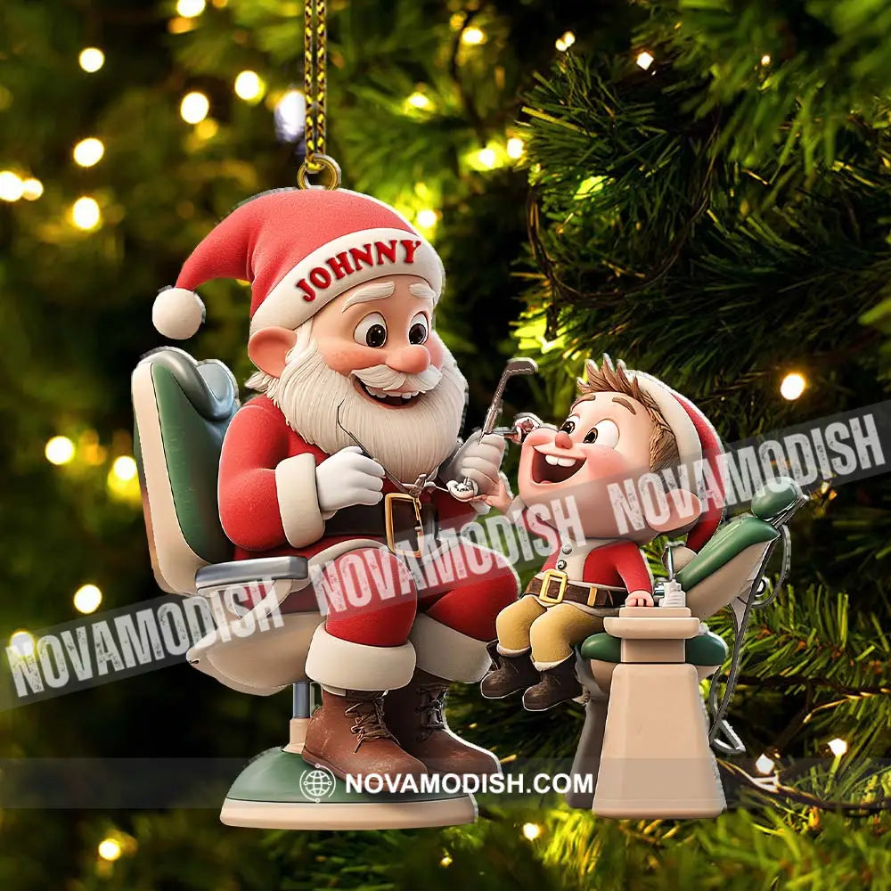 Custom Name Dentist Ornament Christmas Gift For