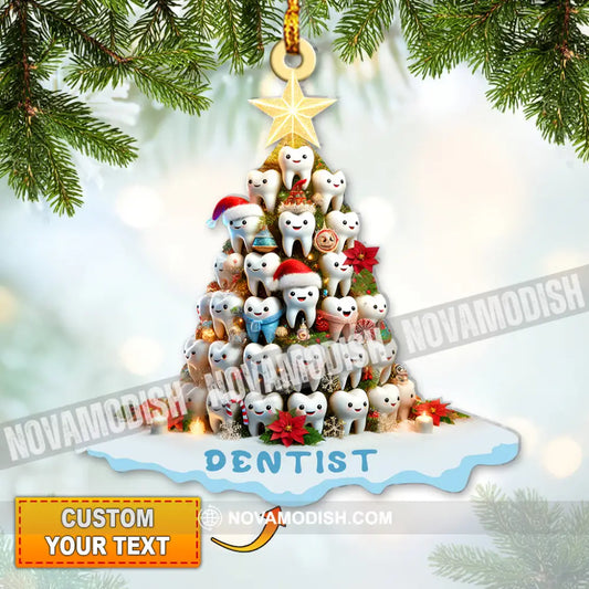 Custom Name Dentist Ornament Christmas Gift For