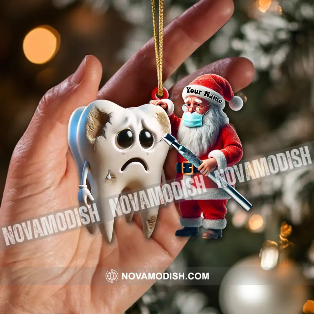 Custom Name Dentist Ornament Christmas Gift For