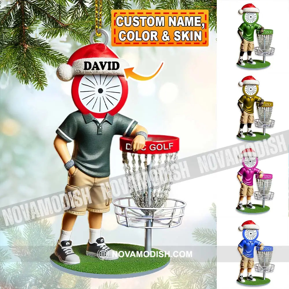 Custom Name Golf Ornament Christmas Gift Decoration